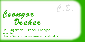 csongor dreher business card